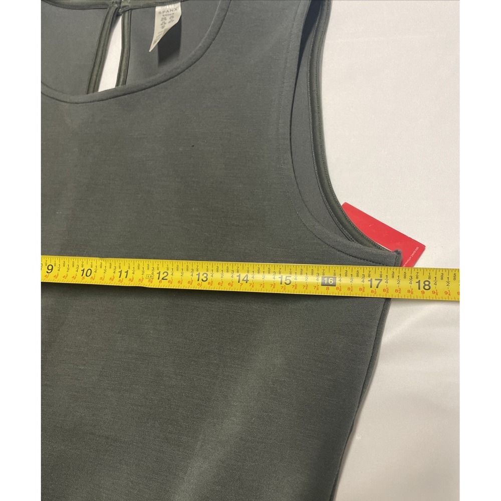 NWT Spanx Air Essential Sleeveless Wide Leg Jumpsuit Dark Palm Green Size S $148 - Picture 10 of 13